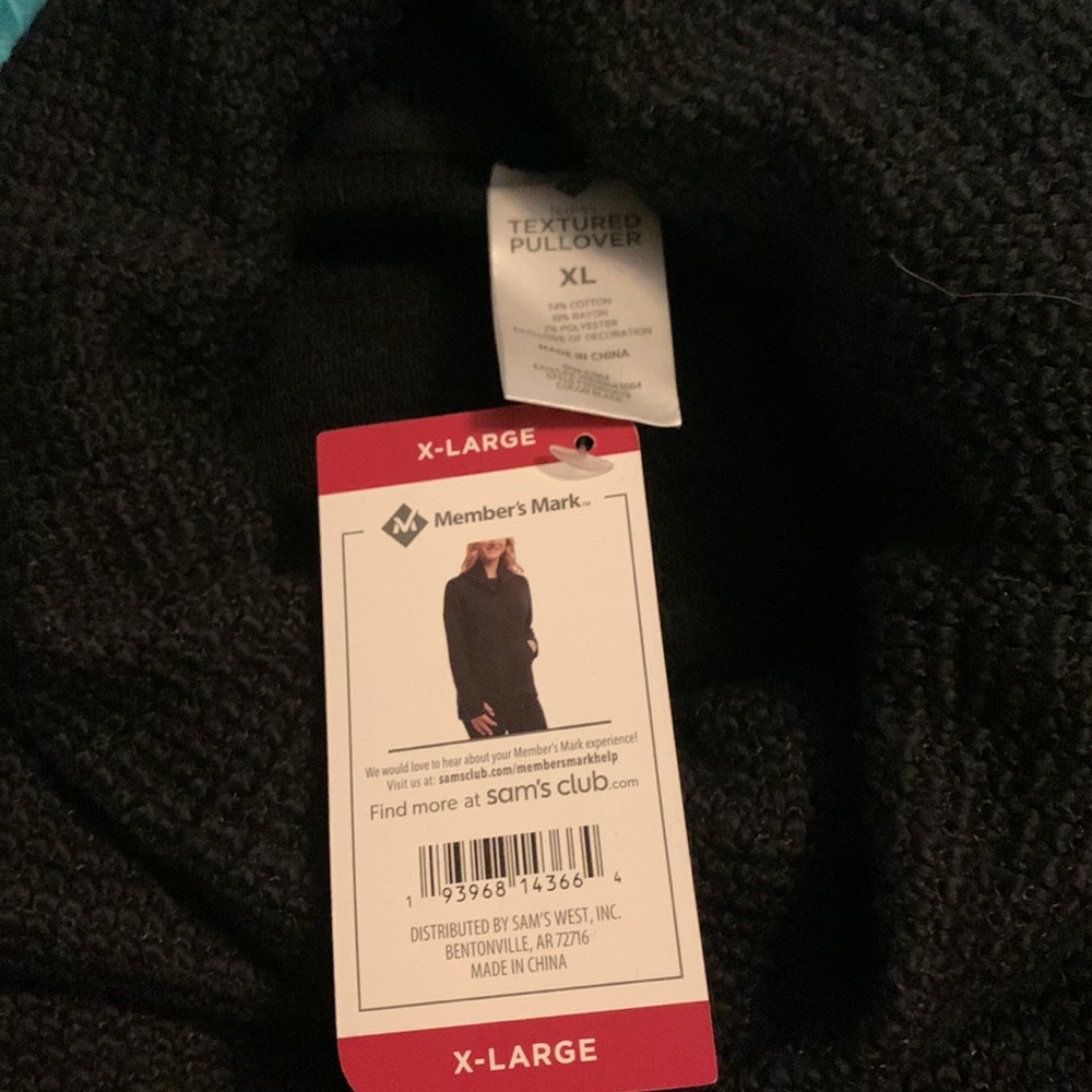 Funnel neck textured pullover NWT - Picture 4 of 7